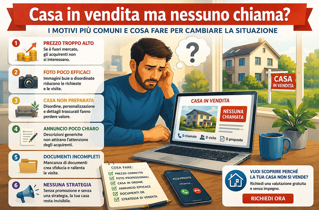 Casa in vendita ma nessuno chiama? I motivi più comuni