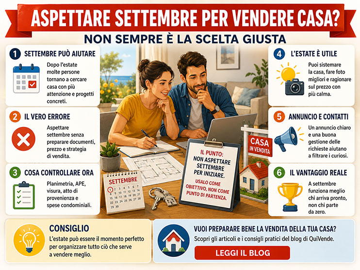 Aspettare settembre per vendere casa? Non sempre è la scelta giusta